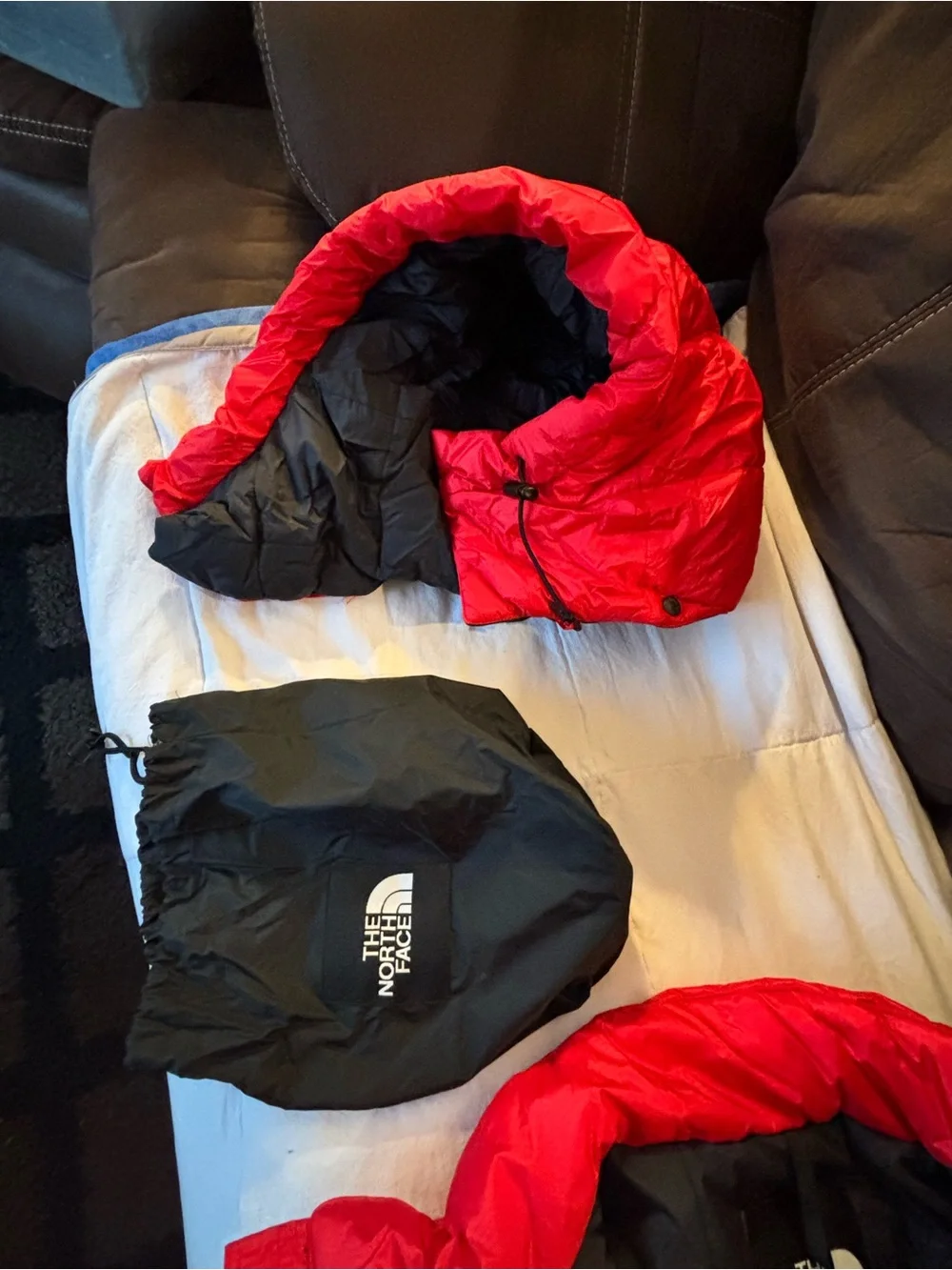 The North Face Red and Black Puffer Jacket. Mint 1996 Gore Dryloft, with hood